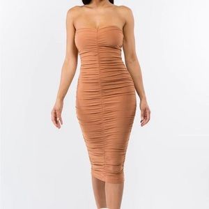 Clay Ruched Tube Dress